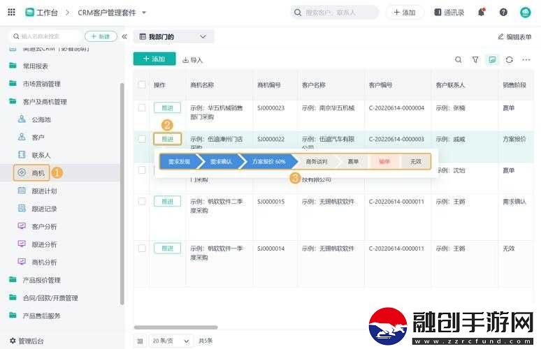 成免費(fèi)crm大全的特色